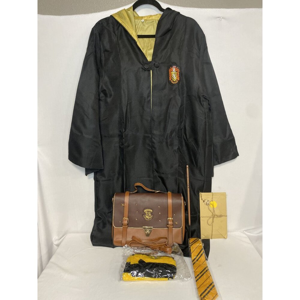 Harry Potter Hufflepuff Leather Satchel Bag Set With Accessories